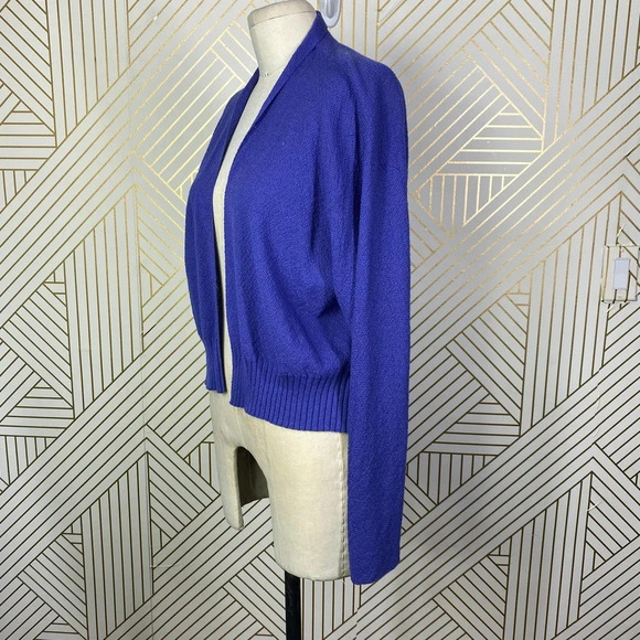 Eileen‎ Fisher Cropped Open Front Cardigan Sweater Purple Size US Large - Picture 5 of 10
